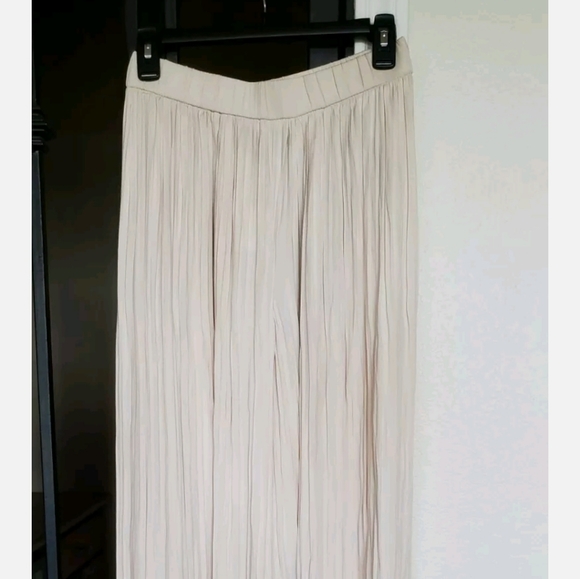 Zara Palazzo Pleated Pants - Vanilla - Picture 9 of 11